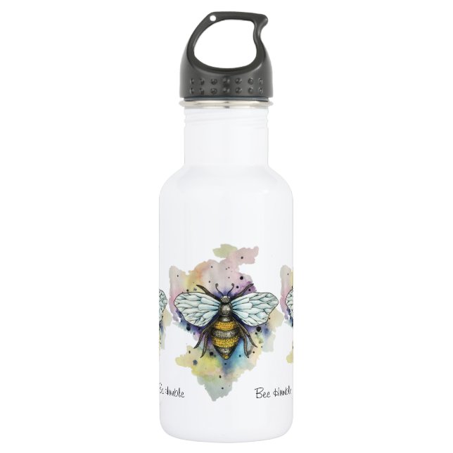 Botella De Agua Abeja Y Lavado De Arcoiris (Anverso)