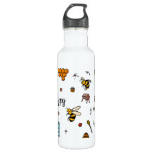 Abejas alegres adorables arte de palabras