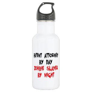 Botella De Agua Abogado de patentes Zombie Slayer