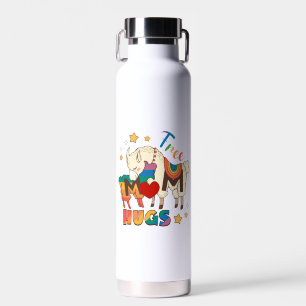 Botella De Agua Abrazos de mamá libre - Oveja arcoiris abrazo al o