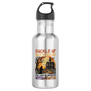 Botella De Agua Abróchense Buttercup Bruja Interruptor Halloween E