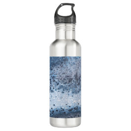 Botella De Agua Abstract Blue & Gray Ocean Drift