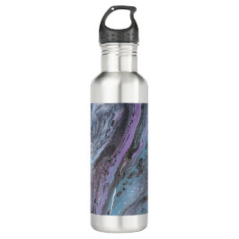Botella De Agua Abstract Purple & Teal Flow