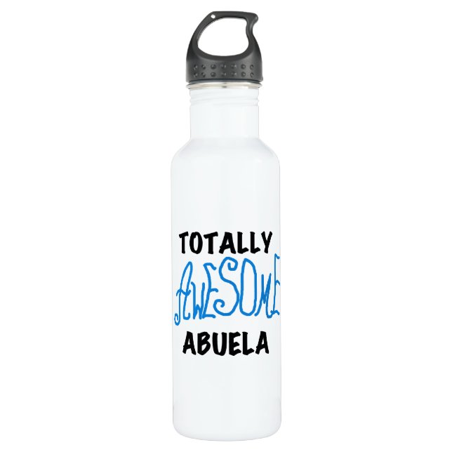 Botella De Agua Abuela azul totalmente asombroso (Anverso)