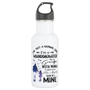 Botella De Agua Abuela Chica normal con ángel de alas