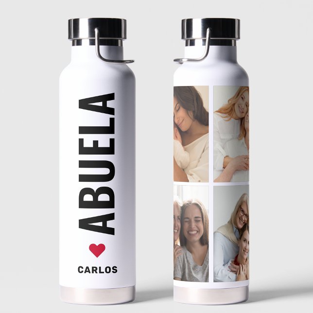 Botella De Agua Abuela | Nombre personalizado de la abuela español (Subido por el creador)