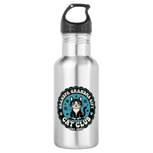 Botella De Agua Abuelo Abuela Gato Regalo Camiseta Amante de Masco