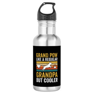Botella De Agua Abuelo Abuelo Retro Amante De Los Perros