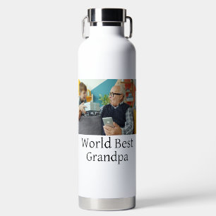 Botella De Agua Abuelo del mundo mejor añadir texto de nombre depo
