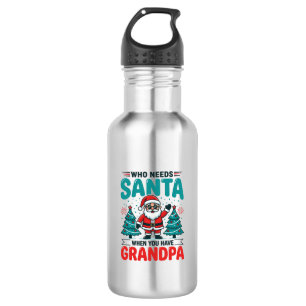 Botella De Agua Abuelo Navidad Santa Familia