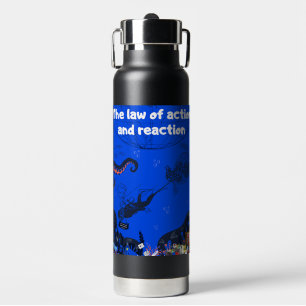 Botella De Agua Acción oceánica y reacción