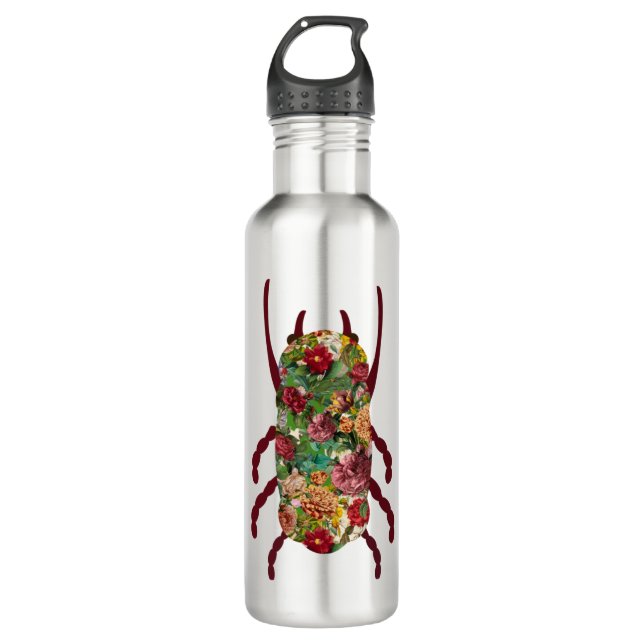 Botella De Agua Aceite floral (Anverso)