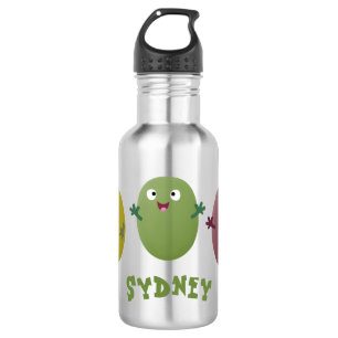 Botella De Agua Aceitunas alegres y lindas cantando personalizado