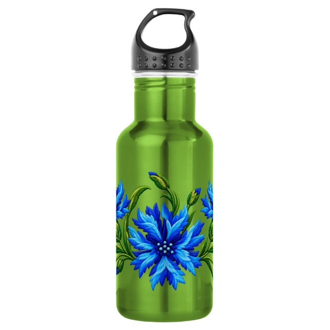 Botella De Agua Acentos Azules (Anverso)