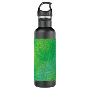 Botella De Agua Aceptación   Medallones de Boho azul verde amarill