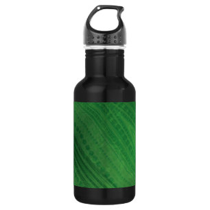 Botella De Agua Aceptación   Patrón de boho ecléctico verde