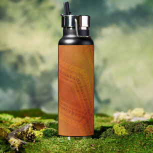 Botella De Agua Aceptación   Patrón de Shibori Amarillo Naranja Ro