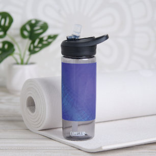 Botella De Agua Aceptación   Patrón Shibori Violeta Azul Índigo