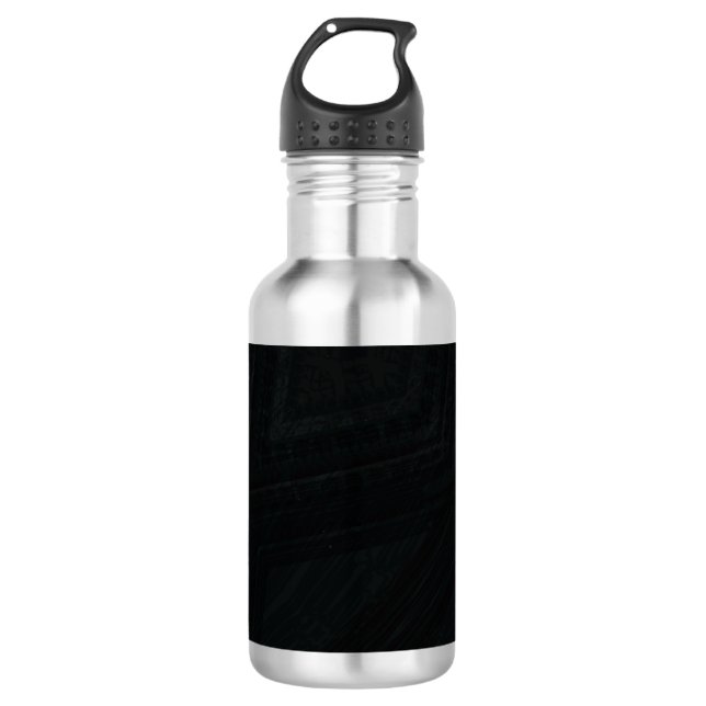 Botella De Agua Aceptación | Textura abstracta oscura (Anverso)