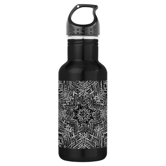 Botella De Agua Acero inoxidable de la estrella fugaz negra (Anverso)