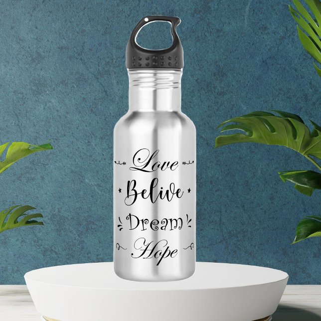 Botella de agua acero inoxidable motivacion love (Botella de agua para mantenerte hidratado y motivado siempre)