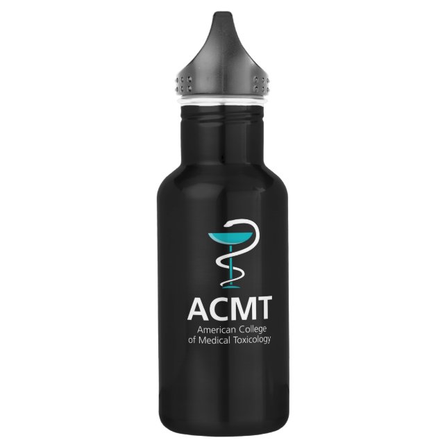 Botella de agua ACMT Tox Doc Black 18 oz (Izquierda)
