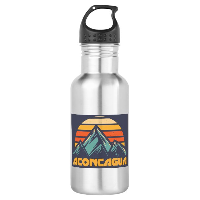 Botella De Agua Aconcagua Retro Turquesa (Anverso)