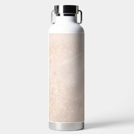 Botella De Agua Acrilicos de marfil y rosegold arte floral de IA