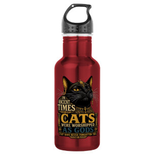 Botella De Agua Actitud de Gato Negro Antiguo