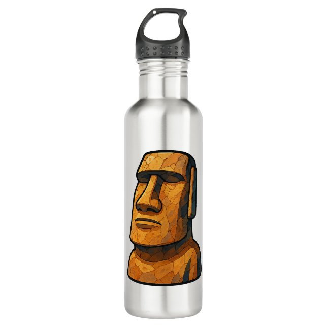 Botella De Agua Actitud de la antigüedad de Stoic Moai (Anverso)