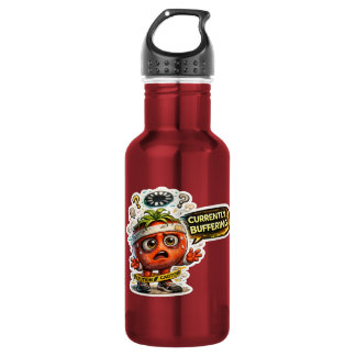 Botella De Agua Actualmente almacenando introvertido retro diverti
