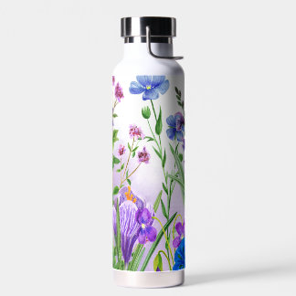 Botella De Agua Acuarela Cortada