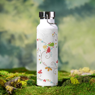 Botella De Agua Acuarela Cortada