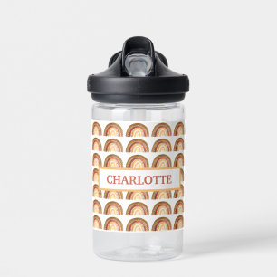 Botella De Agua Acuarela Cute Boho Pastel Niños Arcoiris Moderno
