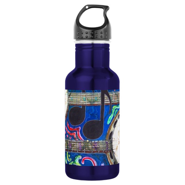 Botella de agua adaptable de los banjos (18 onzas) (Anverso)