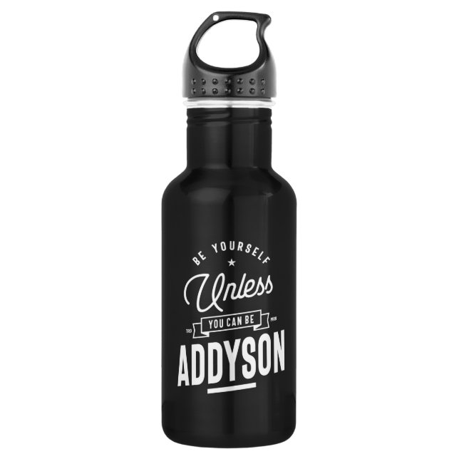 Botella De Agua Addyson Nombre Personalizado Cumpleaños (Anverso)