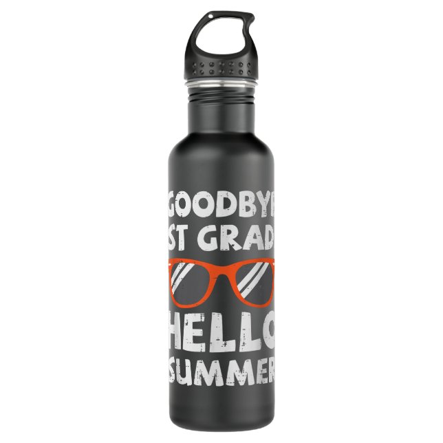 Botella De Agua Adiós, 1º Grado Helloo Verano, Último Día De Coleg (Anverso)