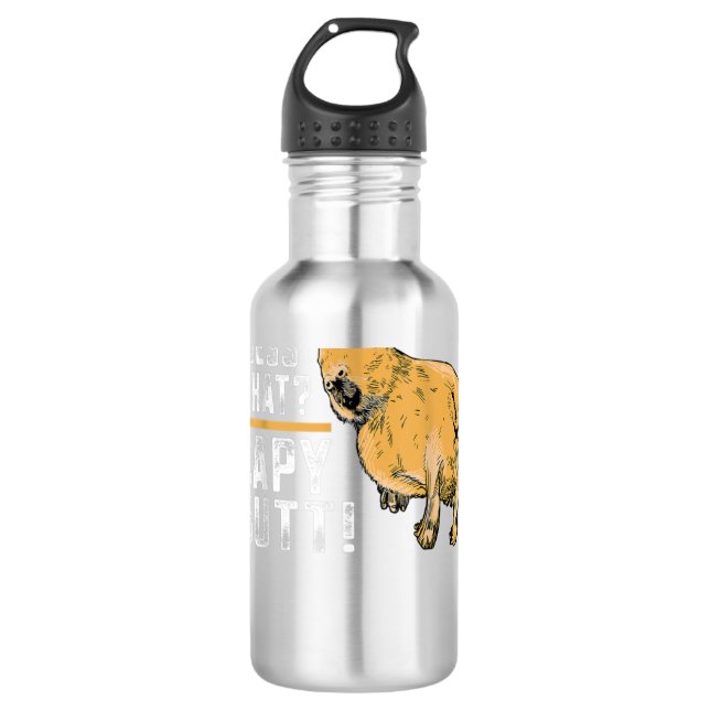 Botella De Agua Adivina qué capy Butt Capybara Funny Capibara (Anverso)