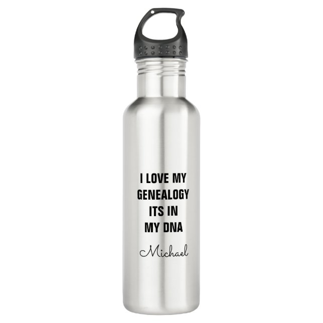 Botella De Agua ADN del Personalizado de Reunión Familiar Keepsake (Anverso)