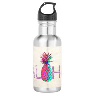 Botella De Agua Adorable Aloha Piña Hawaiana