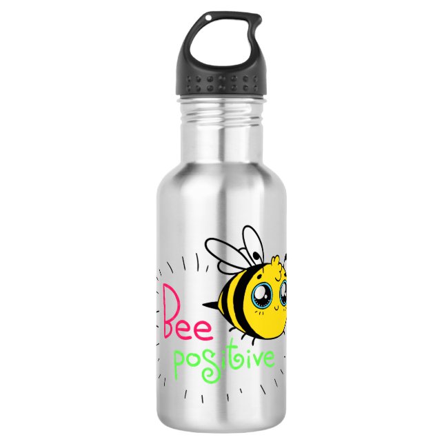 Botella De Agua Adorable Bee Bumble Ser Motivador Positivo (Anverso)