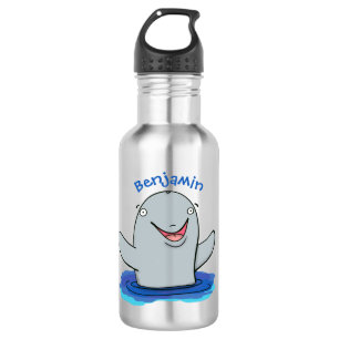 Botella De Agua Adorable feliz ilustracion personalizado de marsop