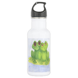 Botella De Agua Adorable Frog Lovers