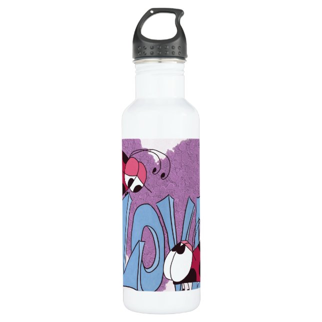 Botella De Agua Adorable Ladybug Love Personalizado (Anverso)