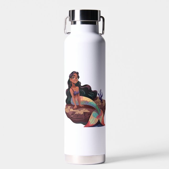 Botella De Agua Adorable Y Elegante Sirenita (Delantero)
