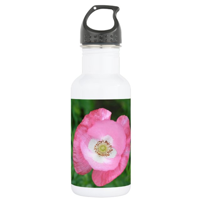 Botella De Agua Adormidera rosa (Anverso)