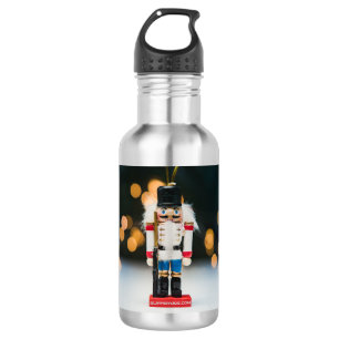 Botella De Agua Adorno clásico de Navidad cascanueces de SlipperyJ