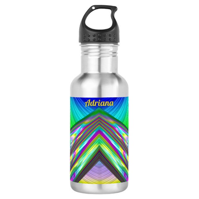 Botella De Agua ADRIANA ~ CUTE GLOSSY! ~ Multitud de sombras 3D St (Anverso)