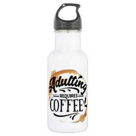 BOTELLA DE AGUA ADULTO REQUIERE AMOR AL CAFÉ