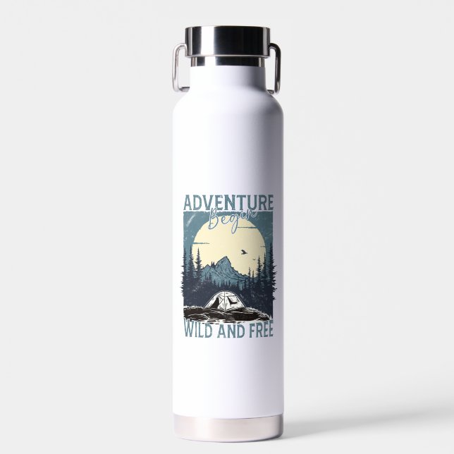Botella De Agua Adventure Begin - Salvaje y Libre (Delantero)